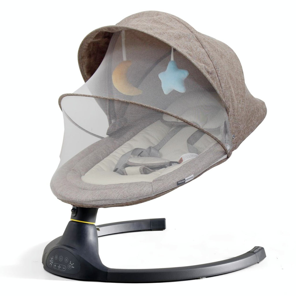 Silla Mecedora para Bebé Orphic Bouncer con Bluetooth Beige