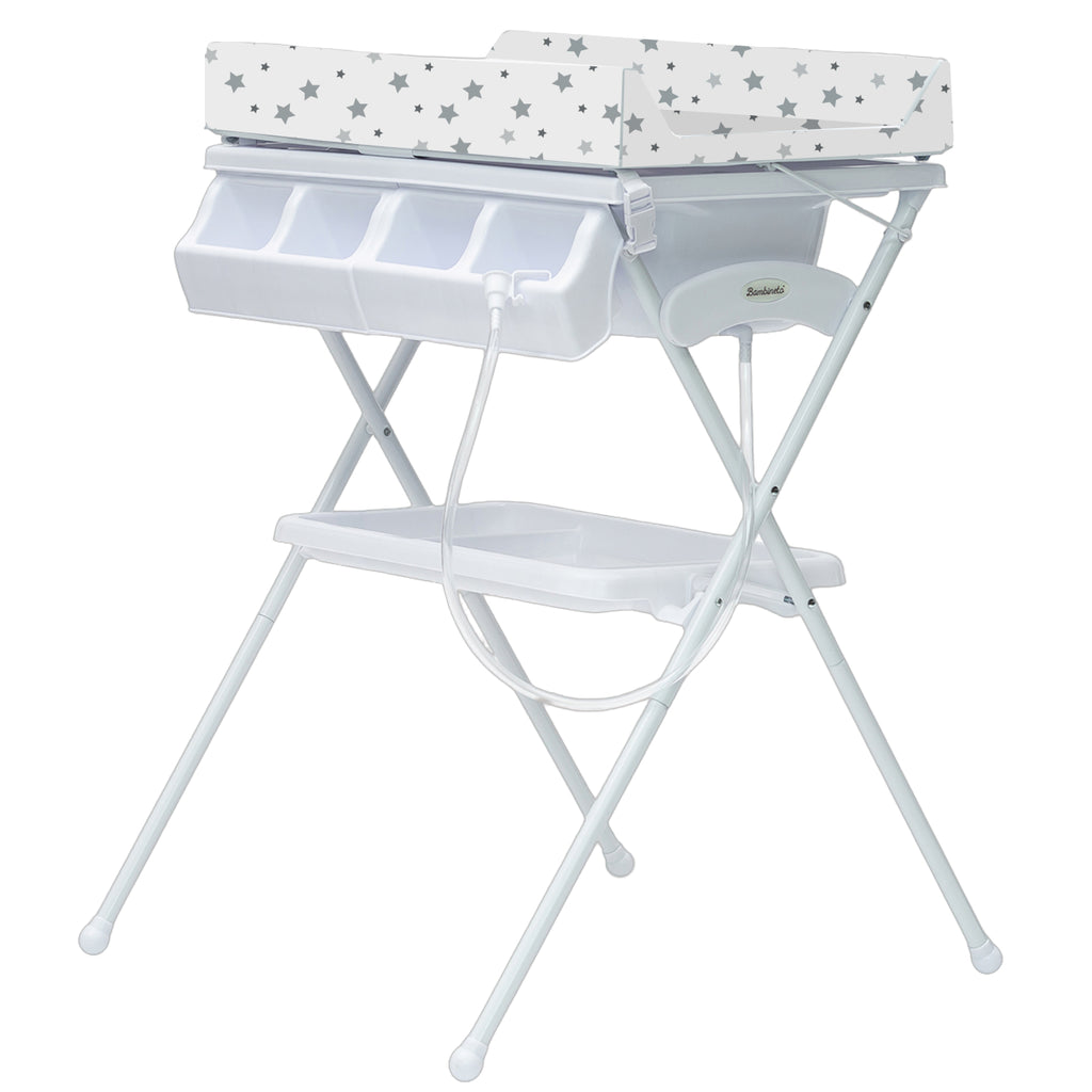 Bañera Alta con Colchón Cambiador Estrellas Gris BATH