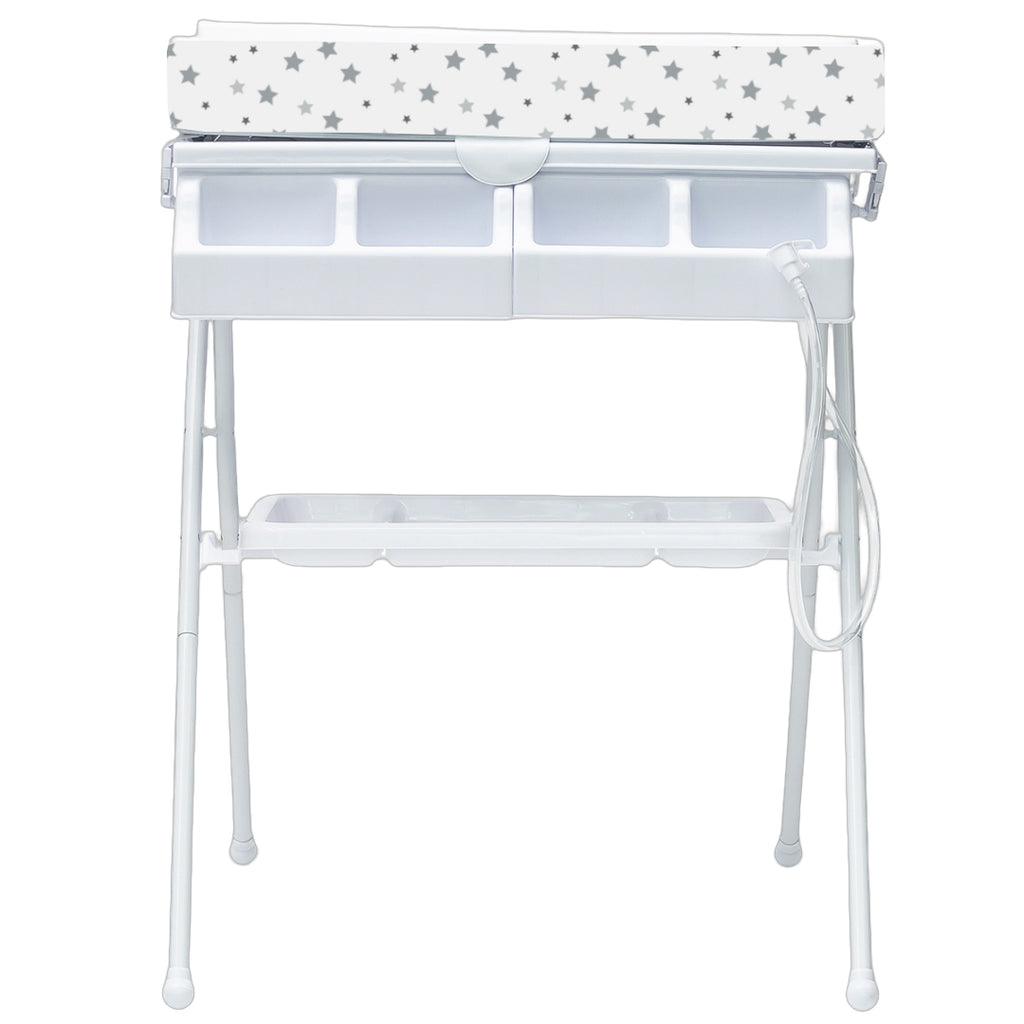 Bañera Alta con Colchón Cambiador Estrellas Gris BATH