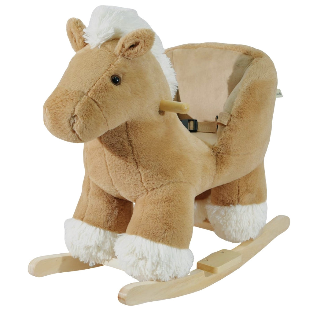 Mecedora montable para bebé peluche CABALLO