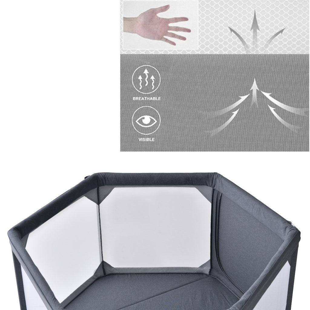 Corral para Bebé HEXAGON gris