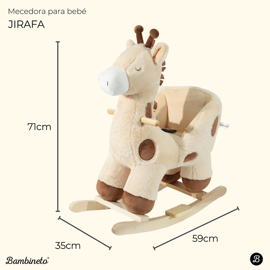 Mecedora montable para bebé peluche JIRAFA