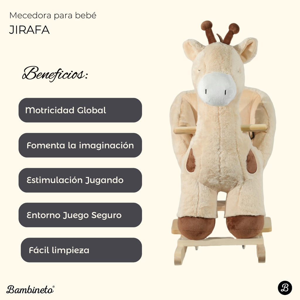 Mecedora montable para bebé peluche JIRAFA