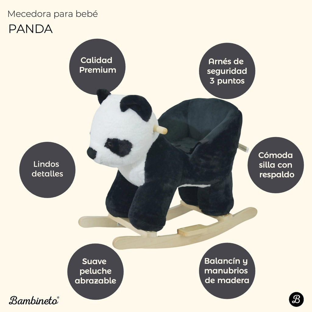 Mecedora montable para bebé peluche PANDA