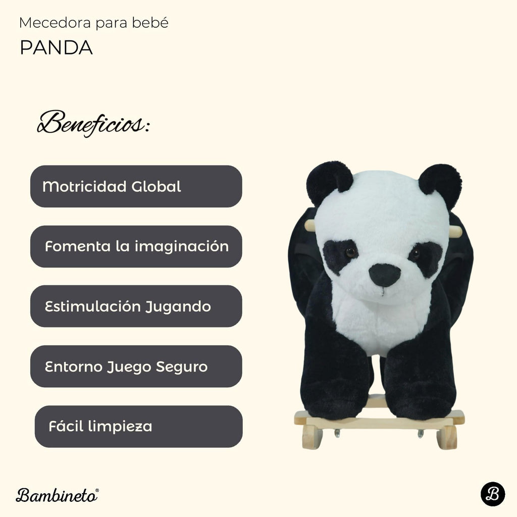 Mecedora montable para bebé peluche PANDA