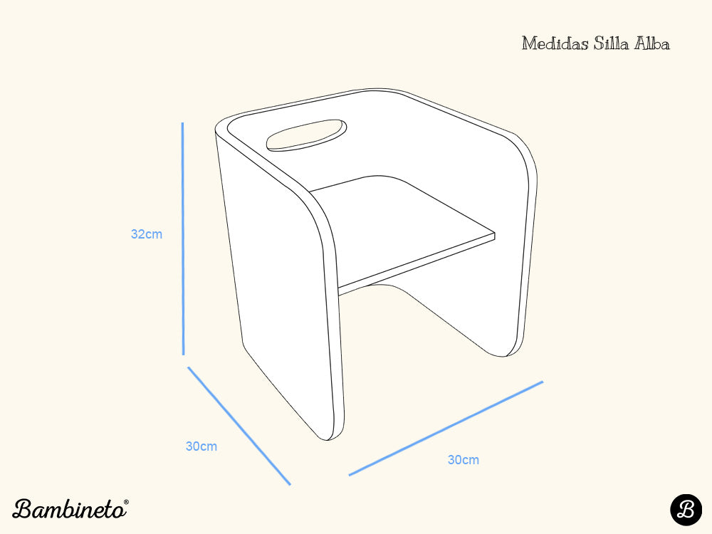 Silla Alba | Madera Blanco - Bambineto