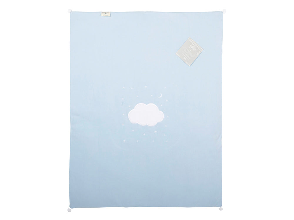 Edredón Algodón Pima Azul | Bordado Nube - Bambineto